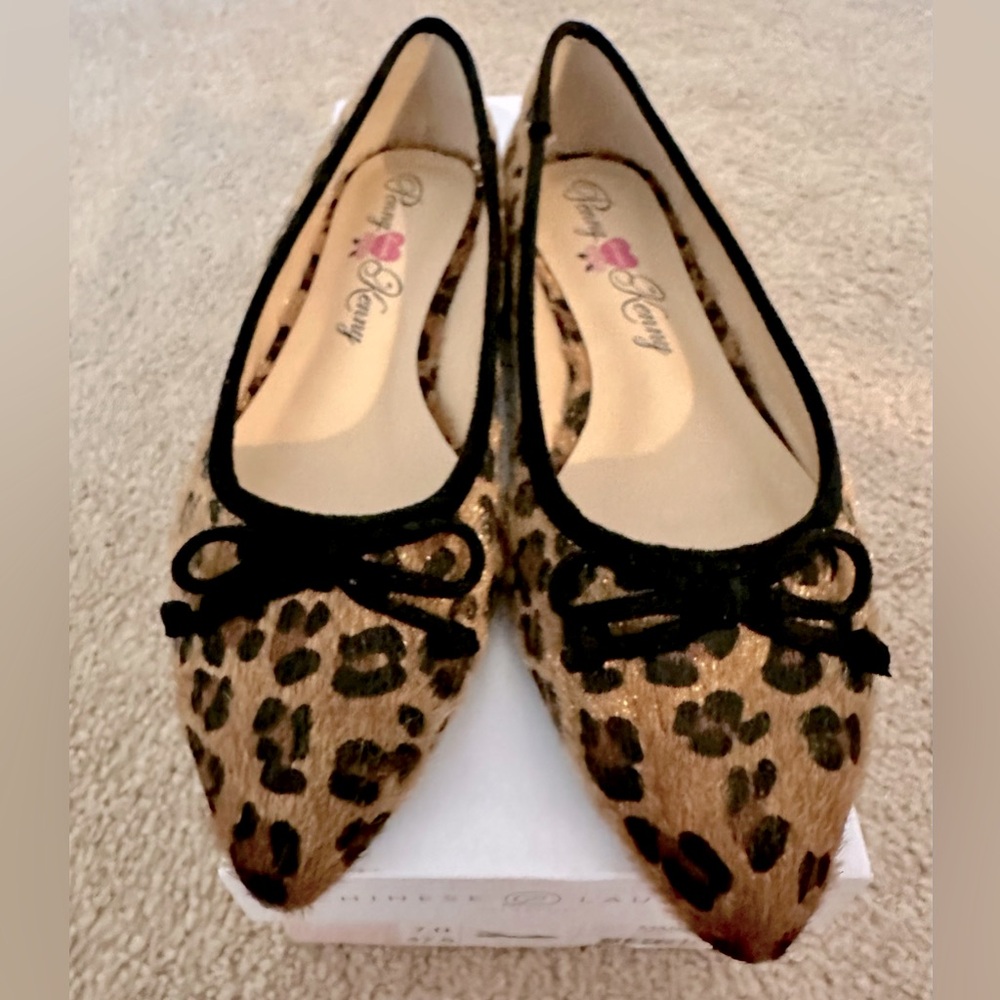 NEW with Box Penny Loves Kenny Leopard Print Nip Ballet Flat, Women’s size 7